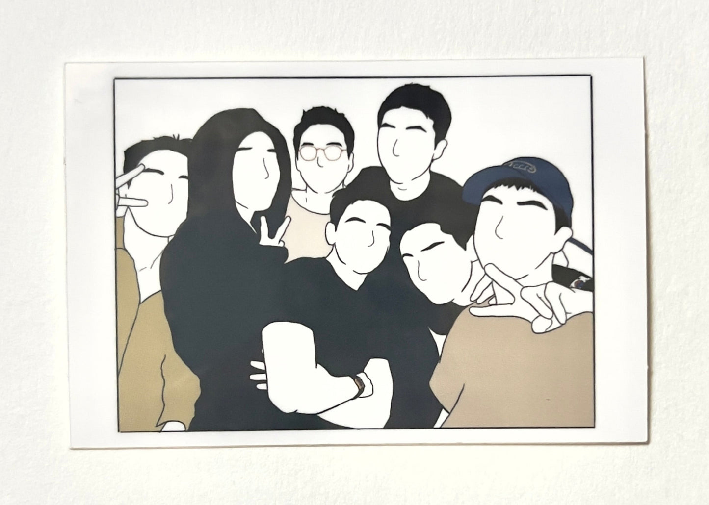 Jin and His Six Babies Sticker